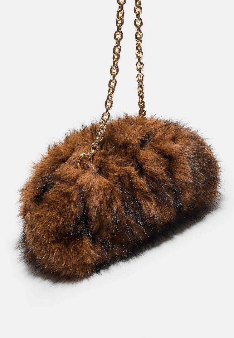 buideltas van imitatiebont met ketting