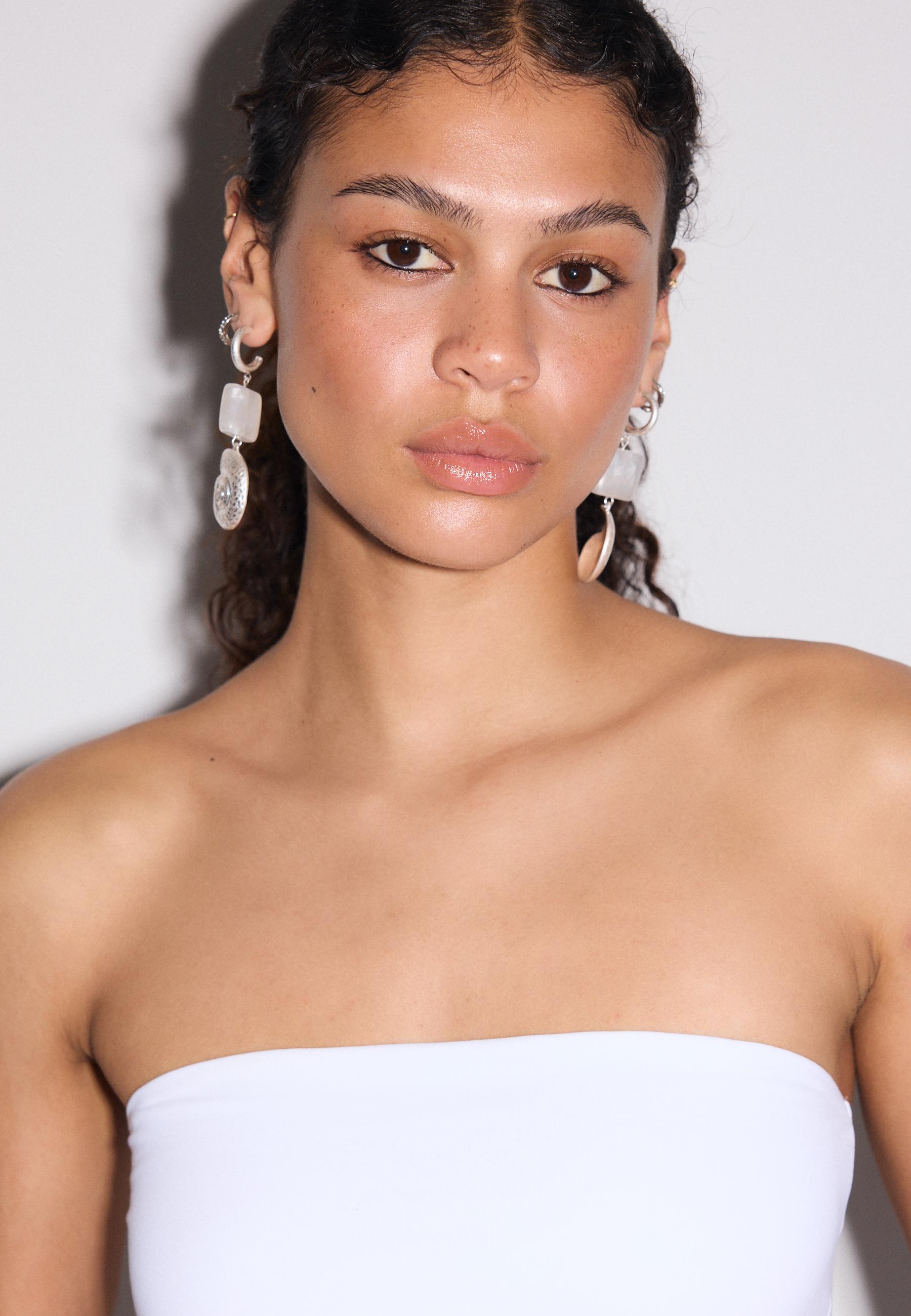 Polyamide bandeau top — White