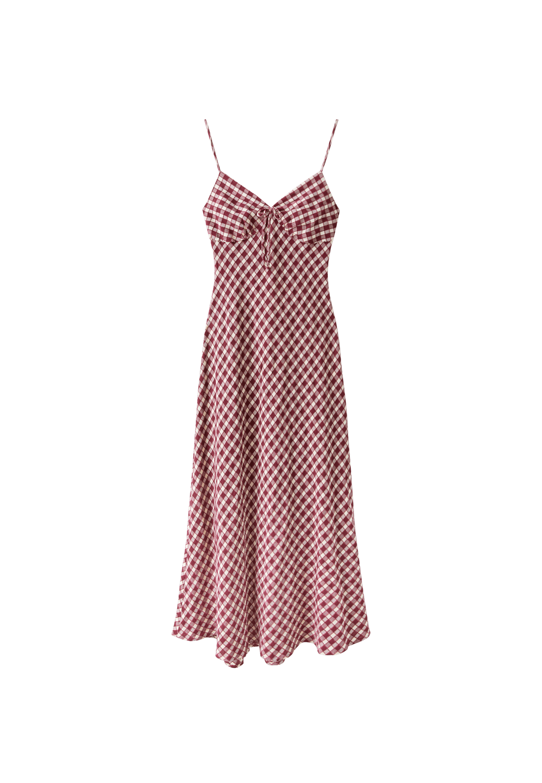 Gingham midi dress — Purple