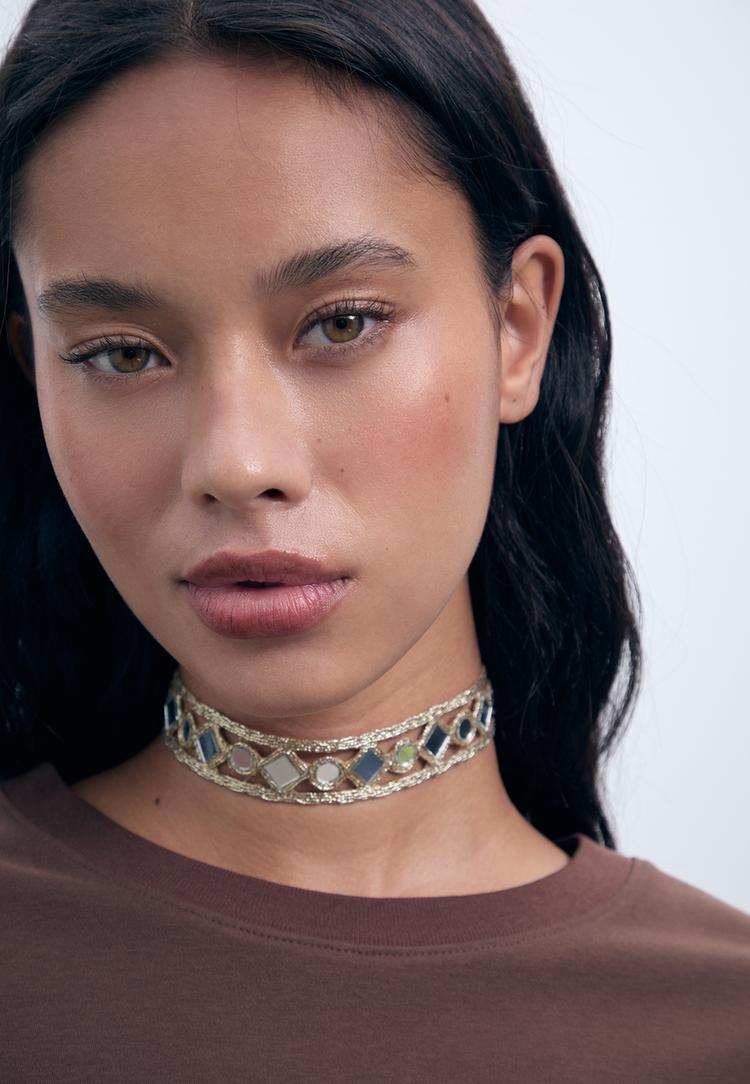 gargantilha mini espelhos