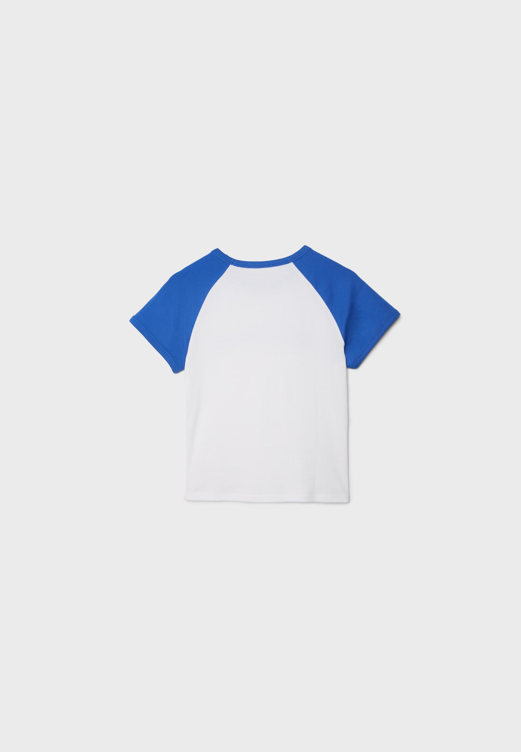 Printed short sleeve T-shirt — Ecru