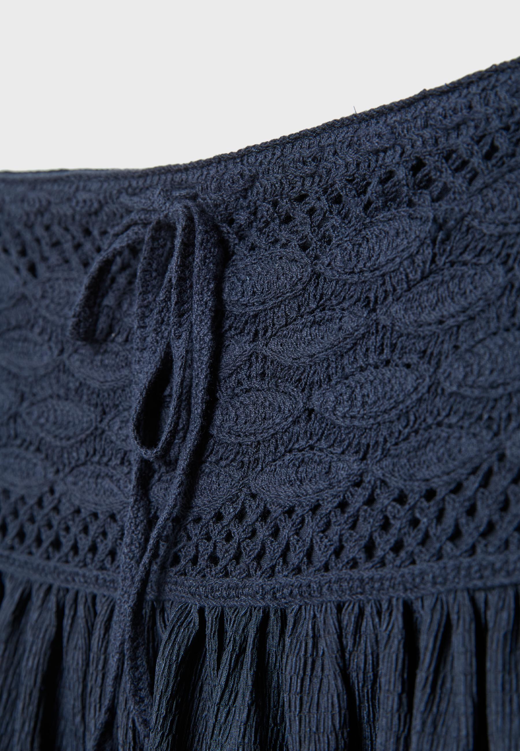 Crochet bandeau top — Dark blue
