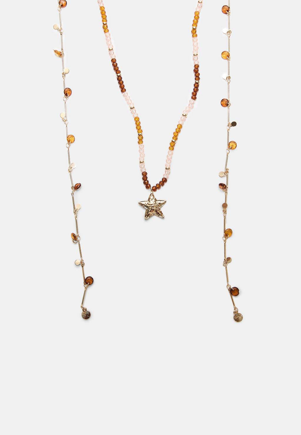Set 2 collares beads y estrella