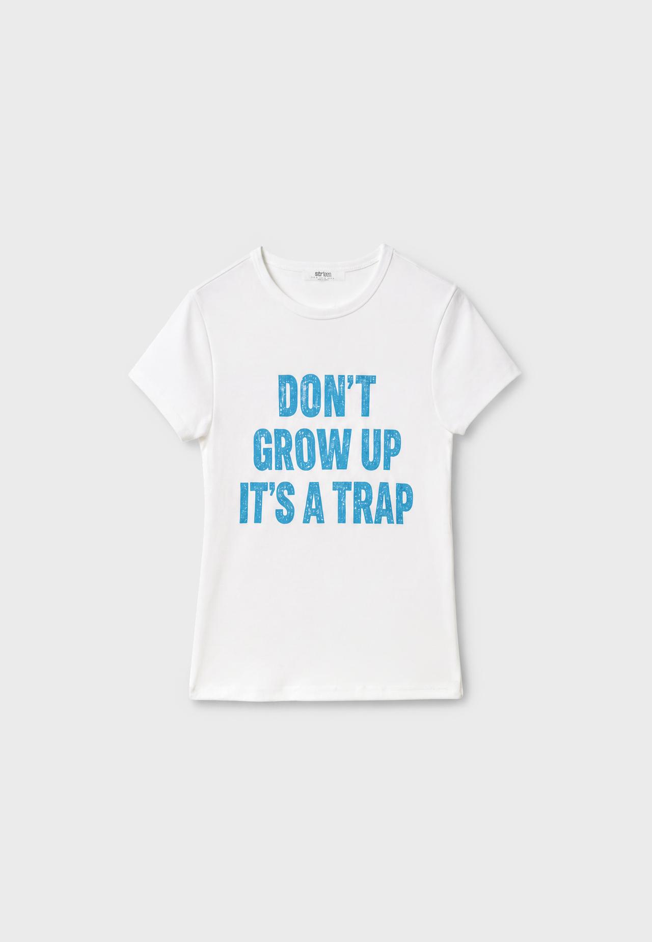 Printed short sleeve T-shirt — White