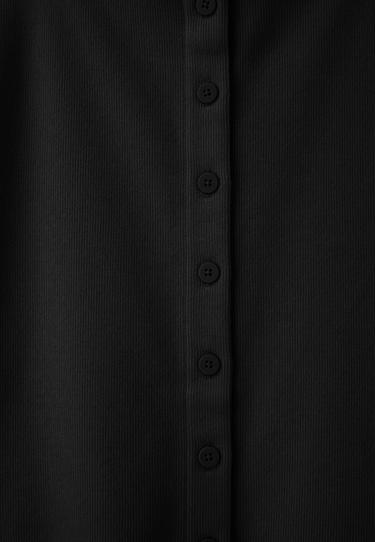 Stand collar knit cardigan — Dark grey 9