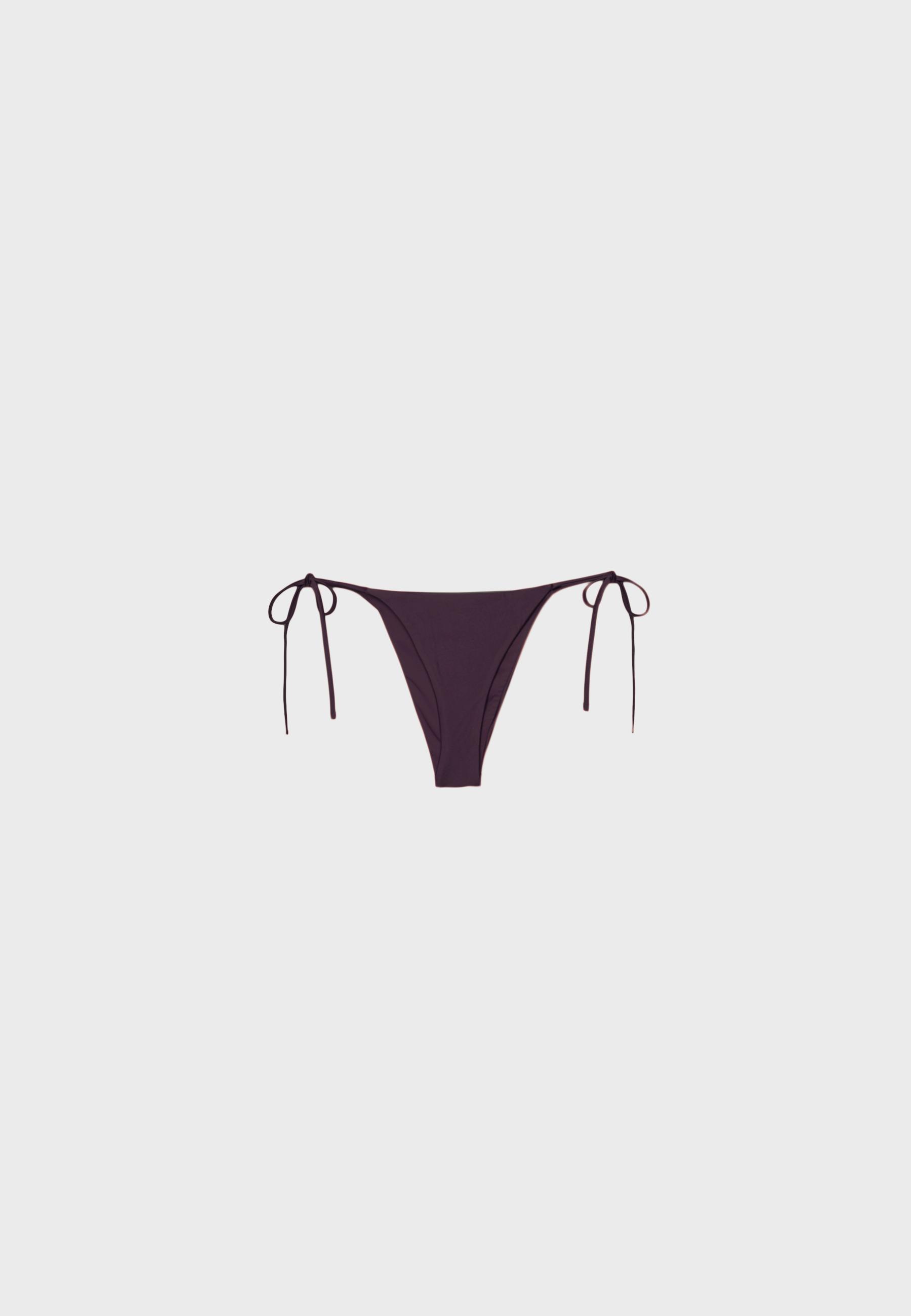 Sateen Brazilian bikini bottoms — Purple