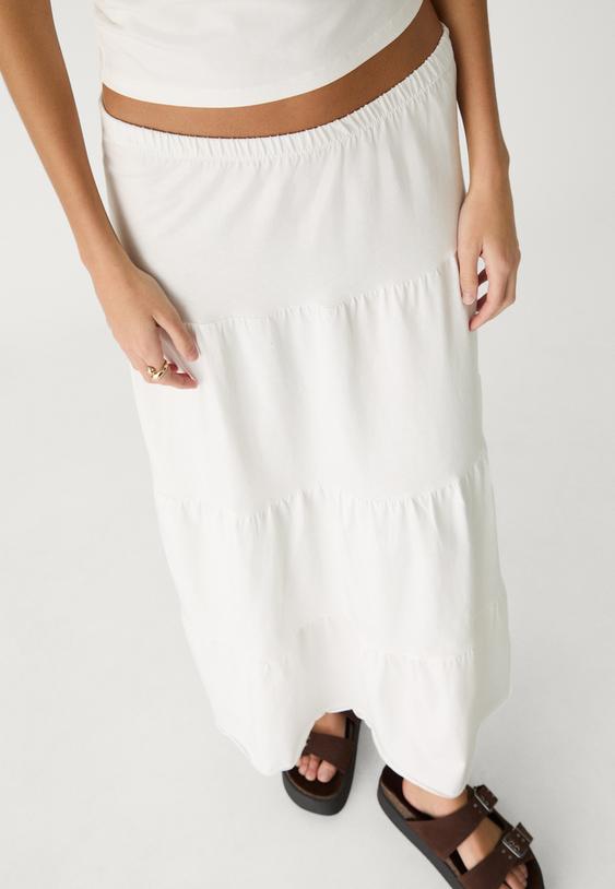 gonna lunga fluida in maglia