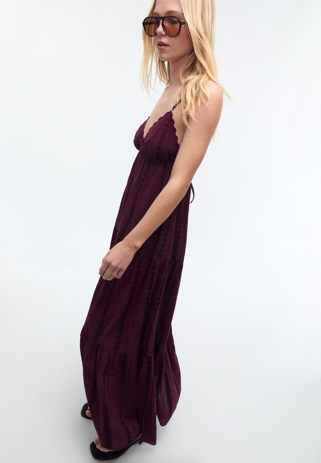 Vestido largo fluido espalda descubierta