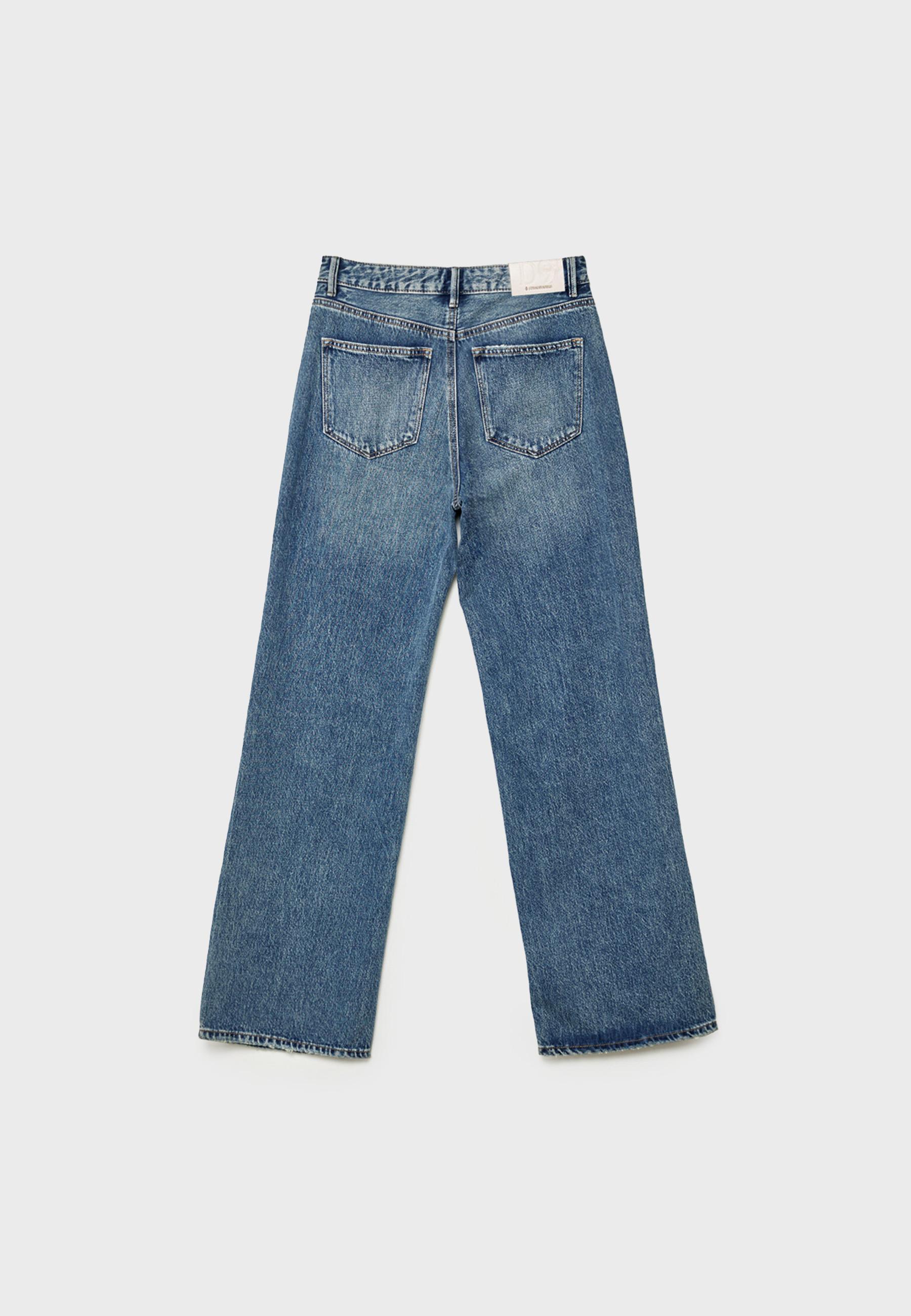 D92 straight wide-leg jeans - Women's Jeans | Stradivarius