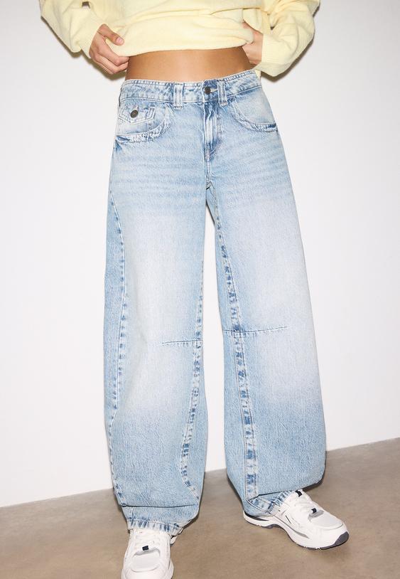 dusuk bel barrel jean