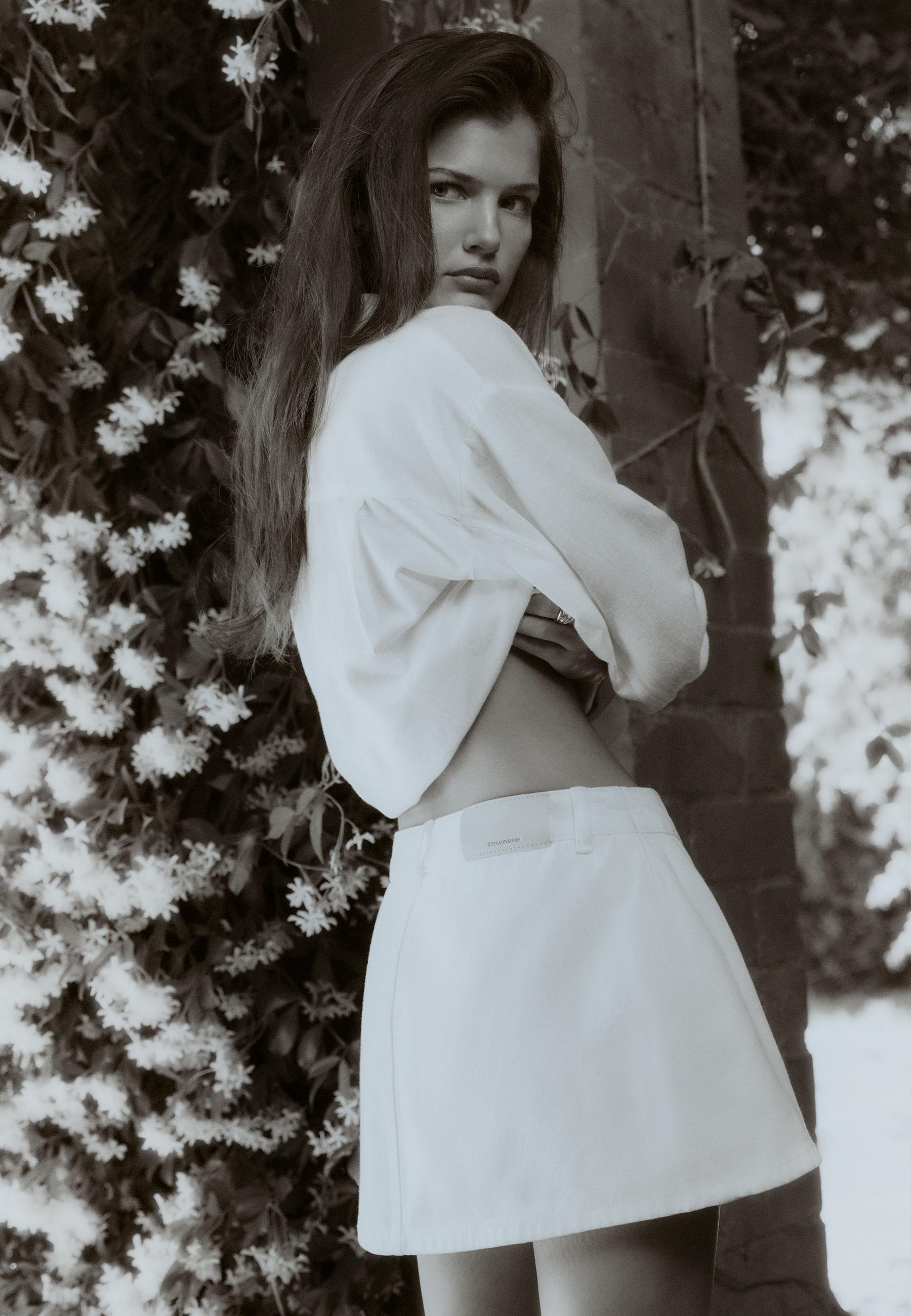 Crossover denim skort - Women's fashion | Stradivarius Azerbaijan