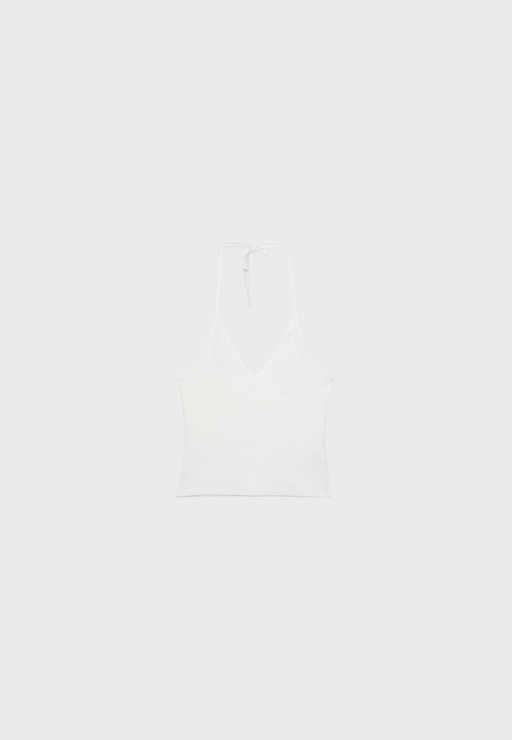 Tied halter top