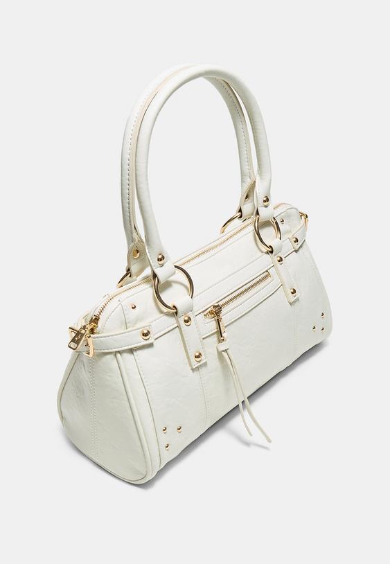 sac porte epaule a clous et poche