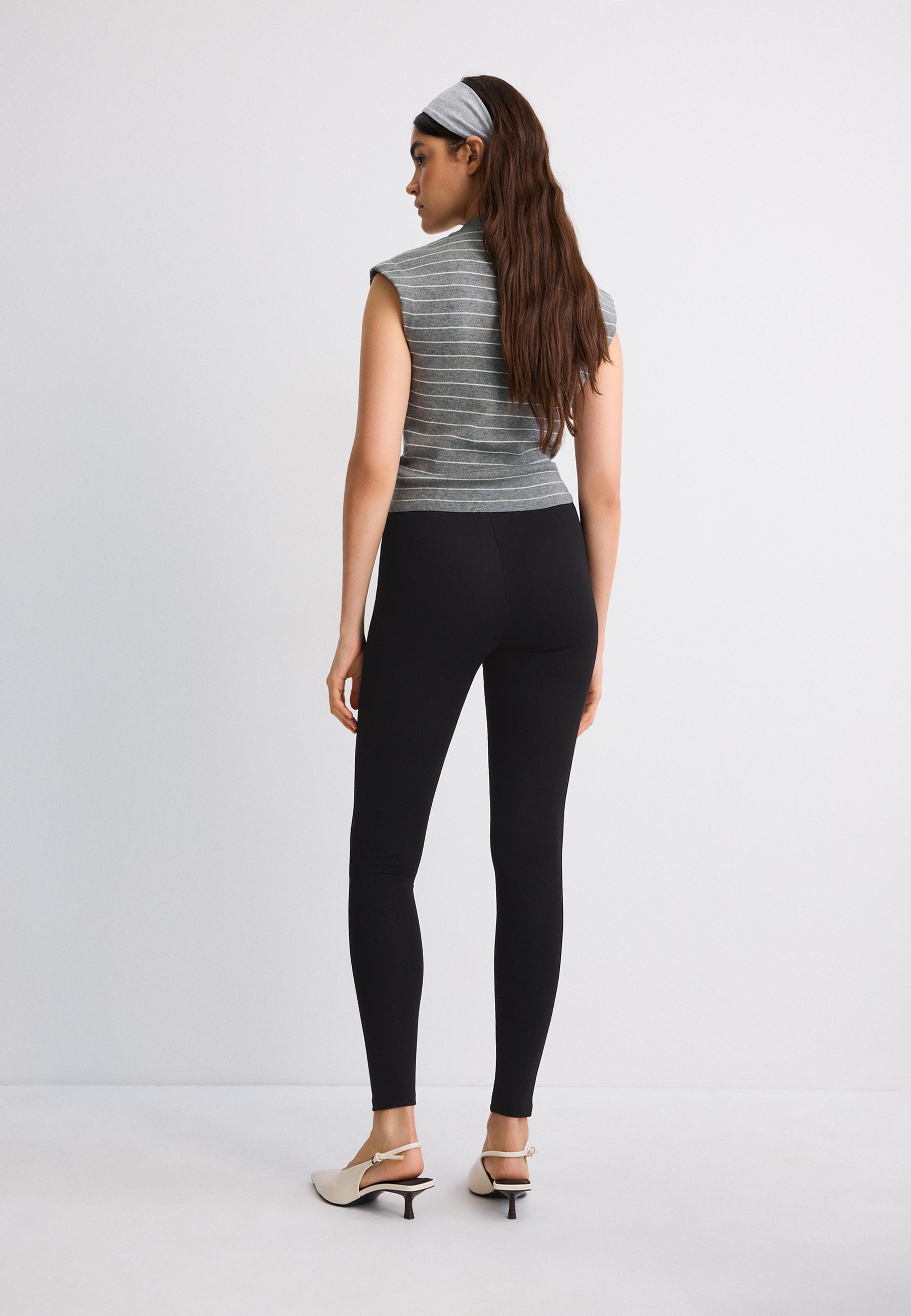 Knit leggings — Black