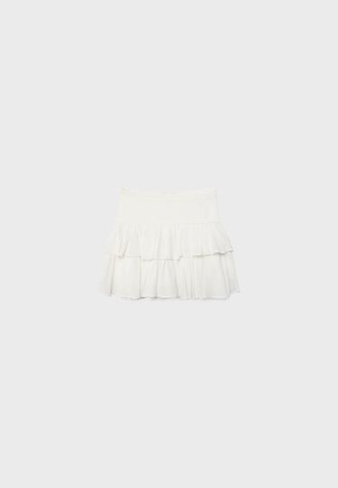 Ruffled mini skort — White 6