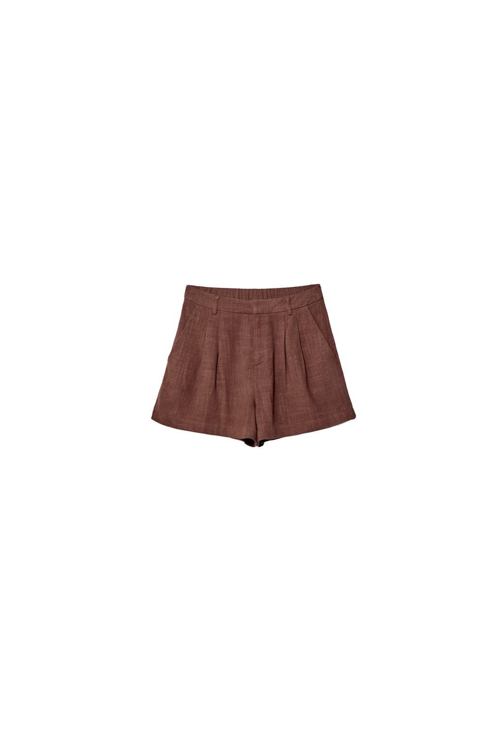Shorts fluido con lino
