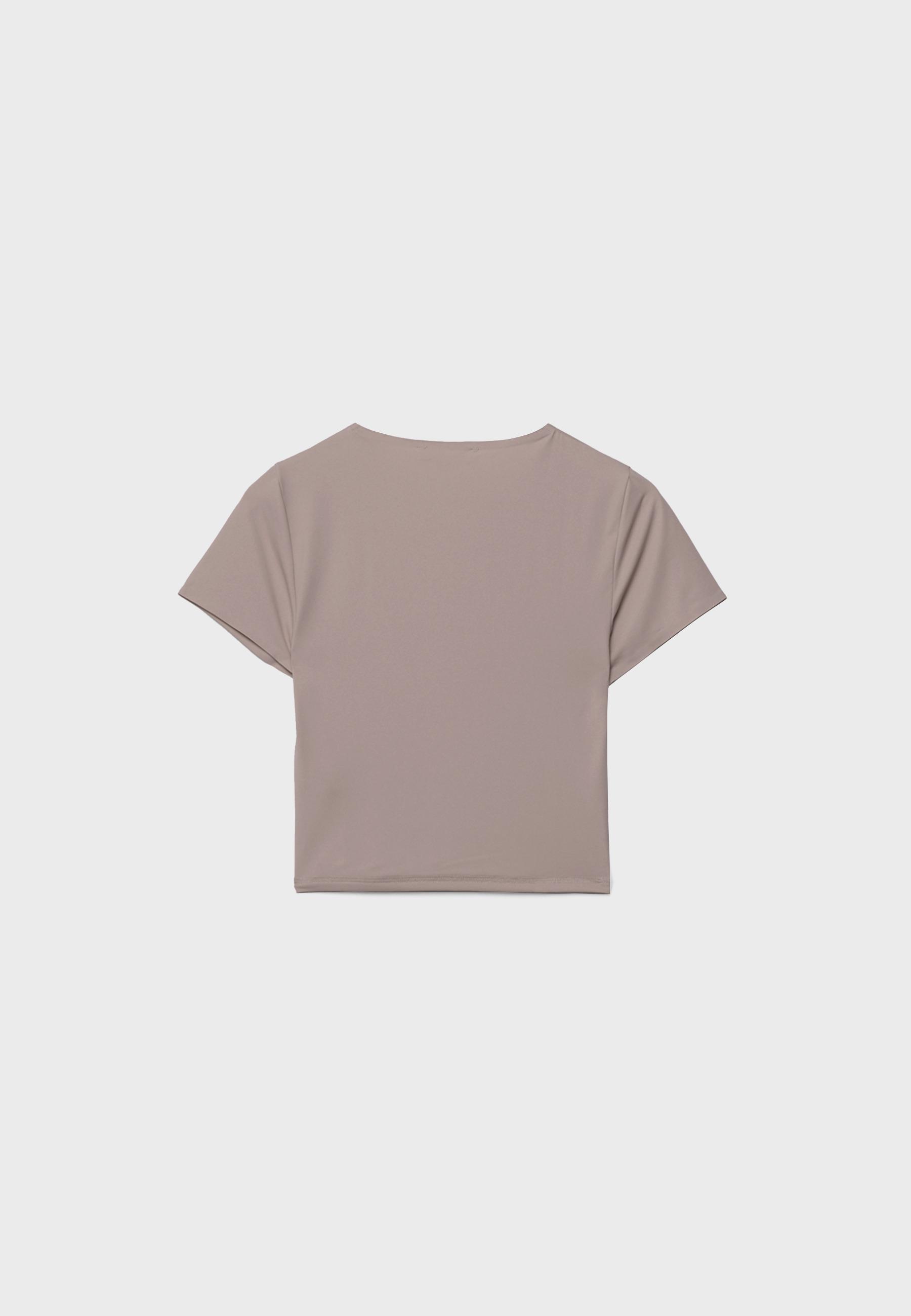 Basic polyamide T-shirt — Beige
