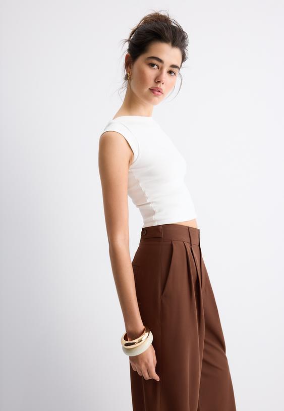 super wideleg adjustable trousers