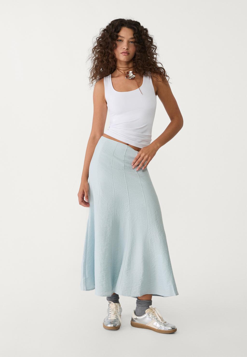 Flowing midi skirt