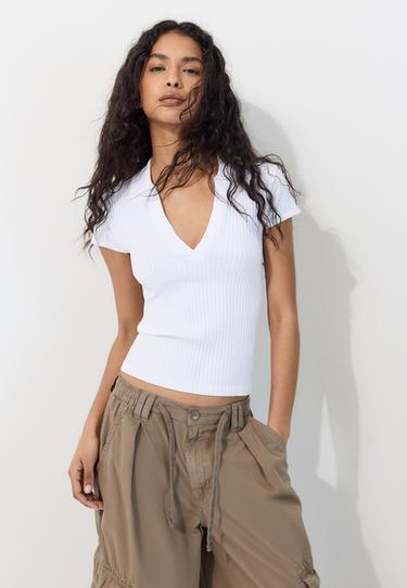 Basic seamless polo T-shirt — White 1