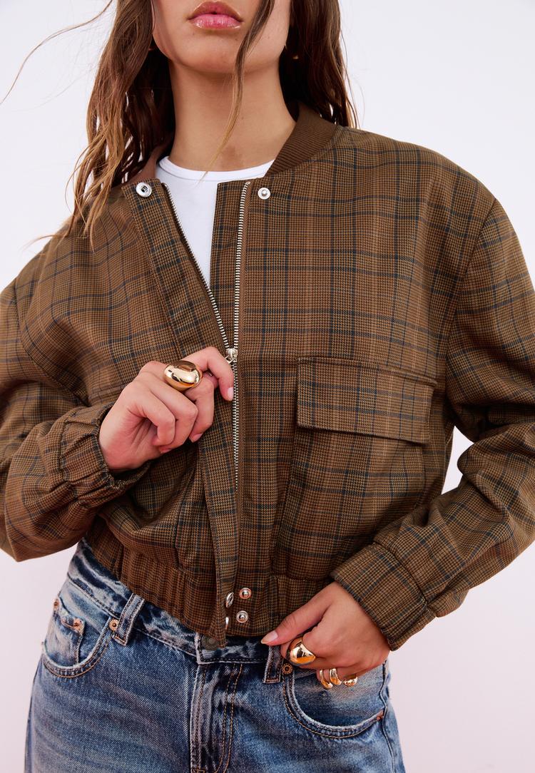 cazadora bomber cuadros