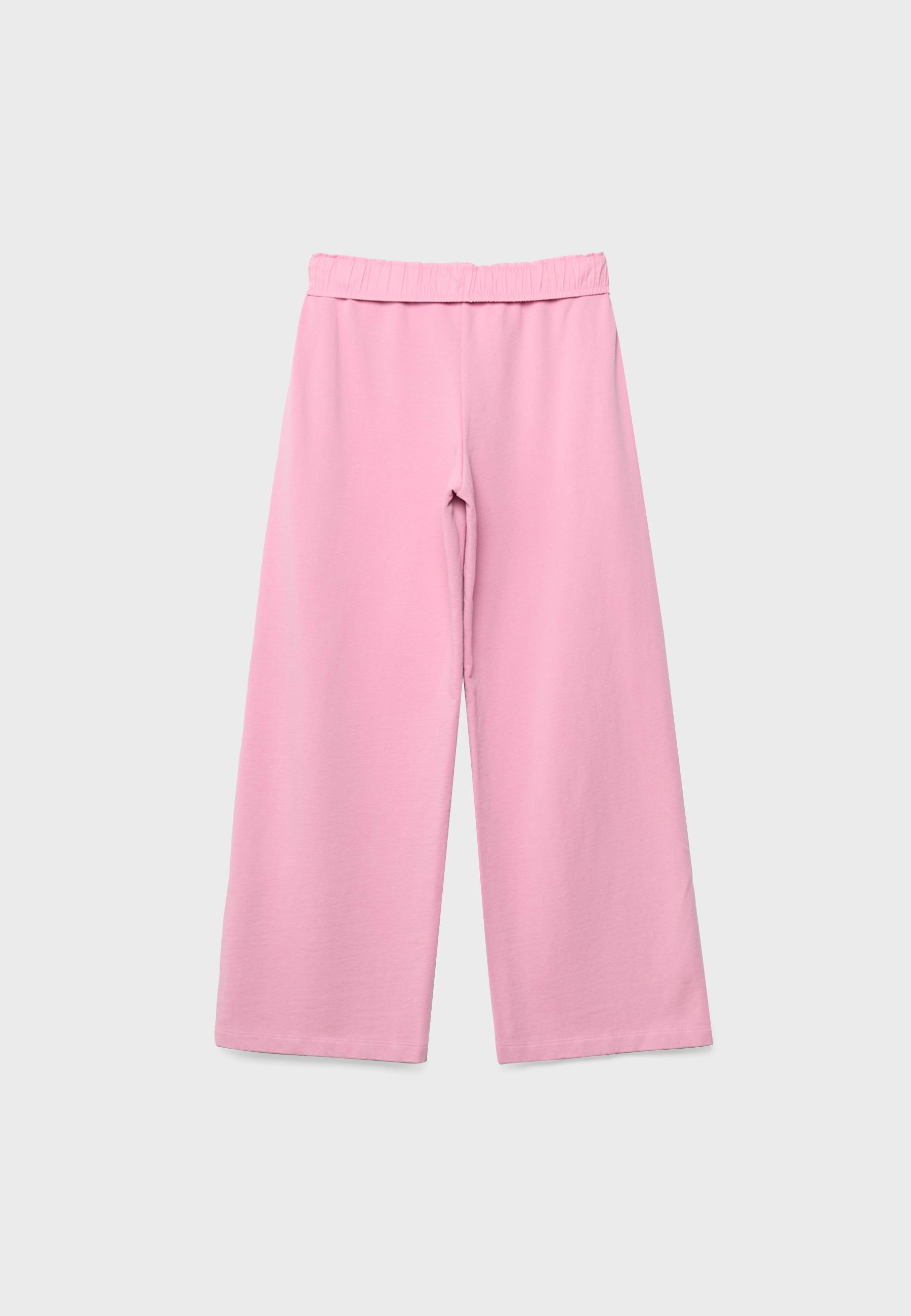 Washed effect straight-leg jogger trousers — Bubblegum pink