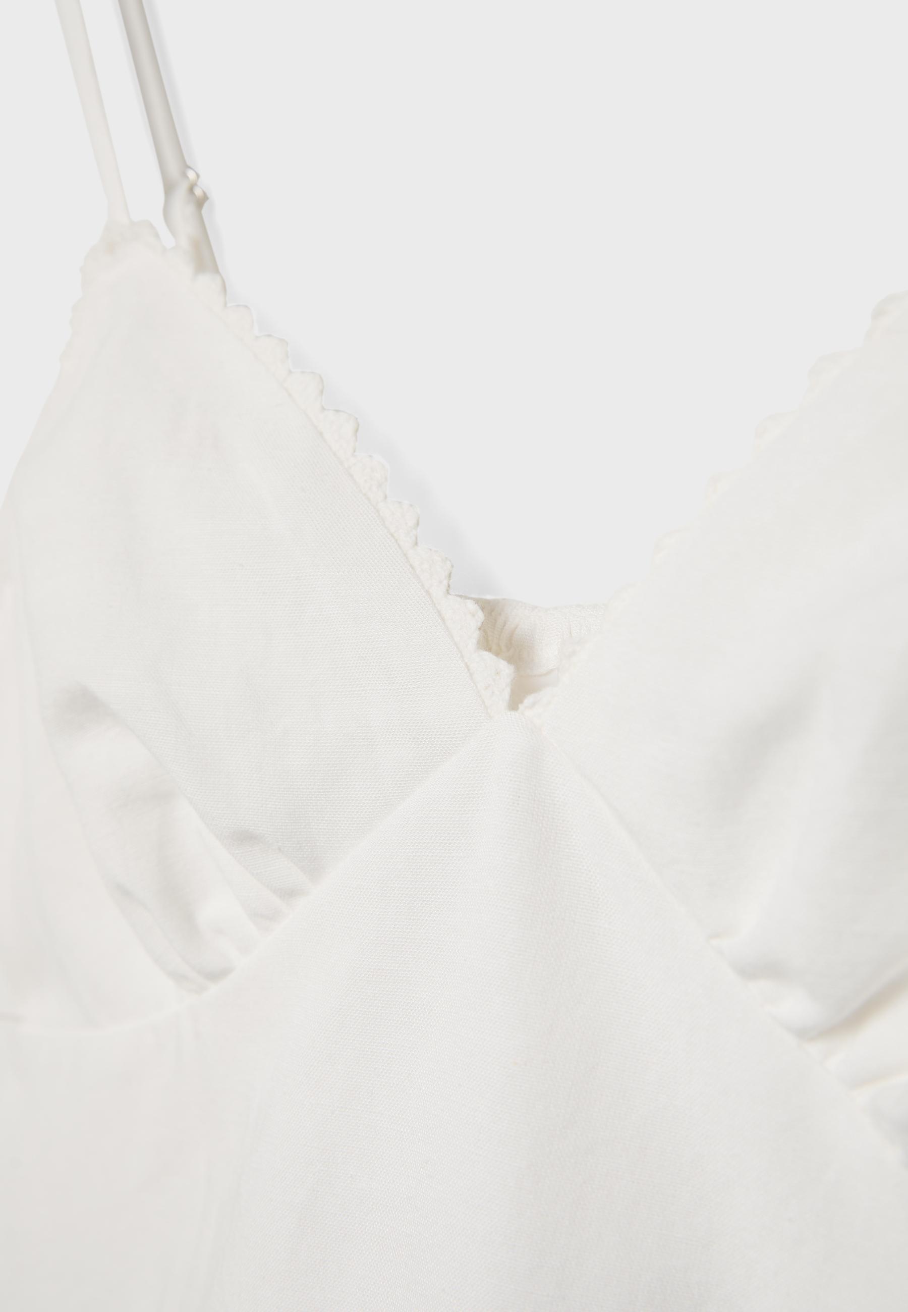 Rustic strappy top — Ecru