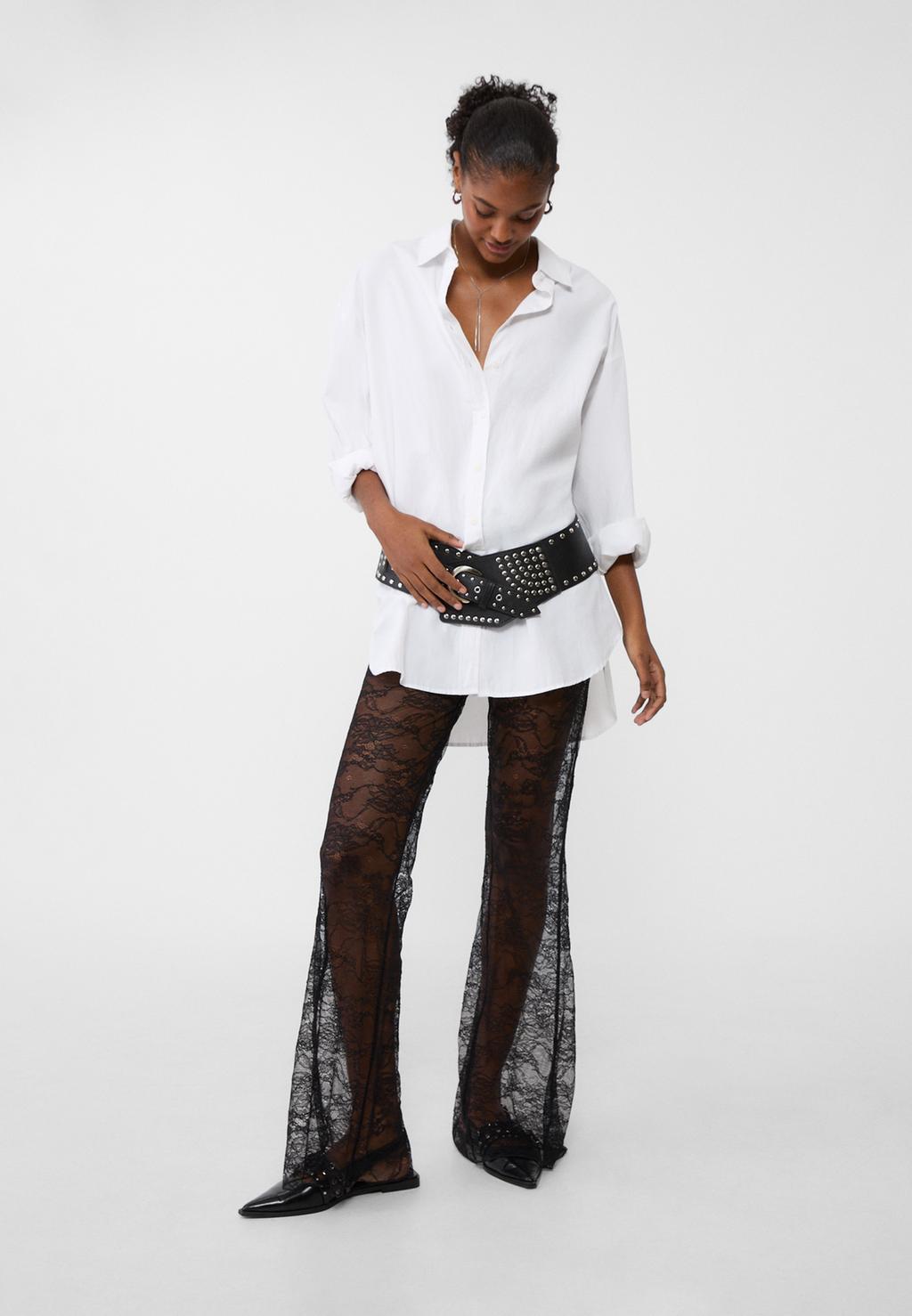 Flare lace trousers