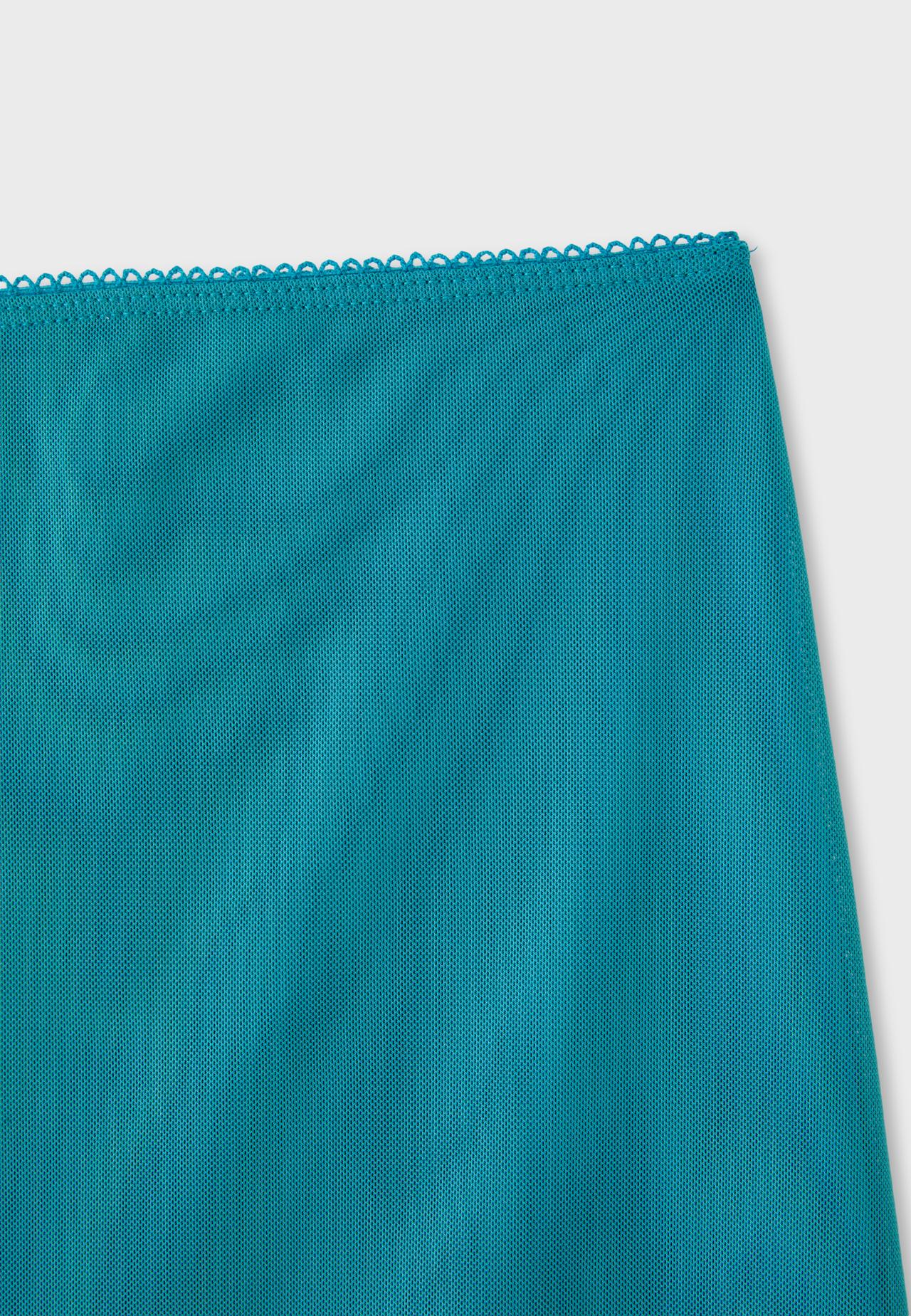 Tulle midi skirt — Turquoise