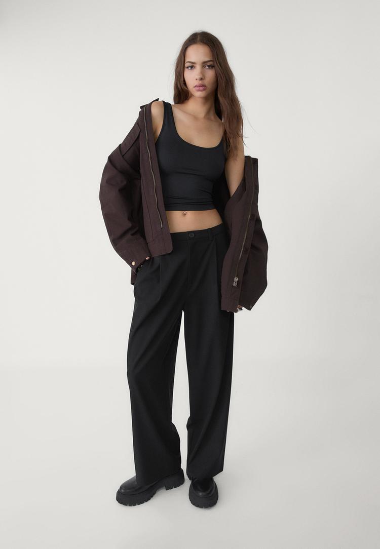 pantalon vestir baggy pinzas