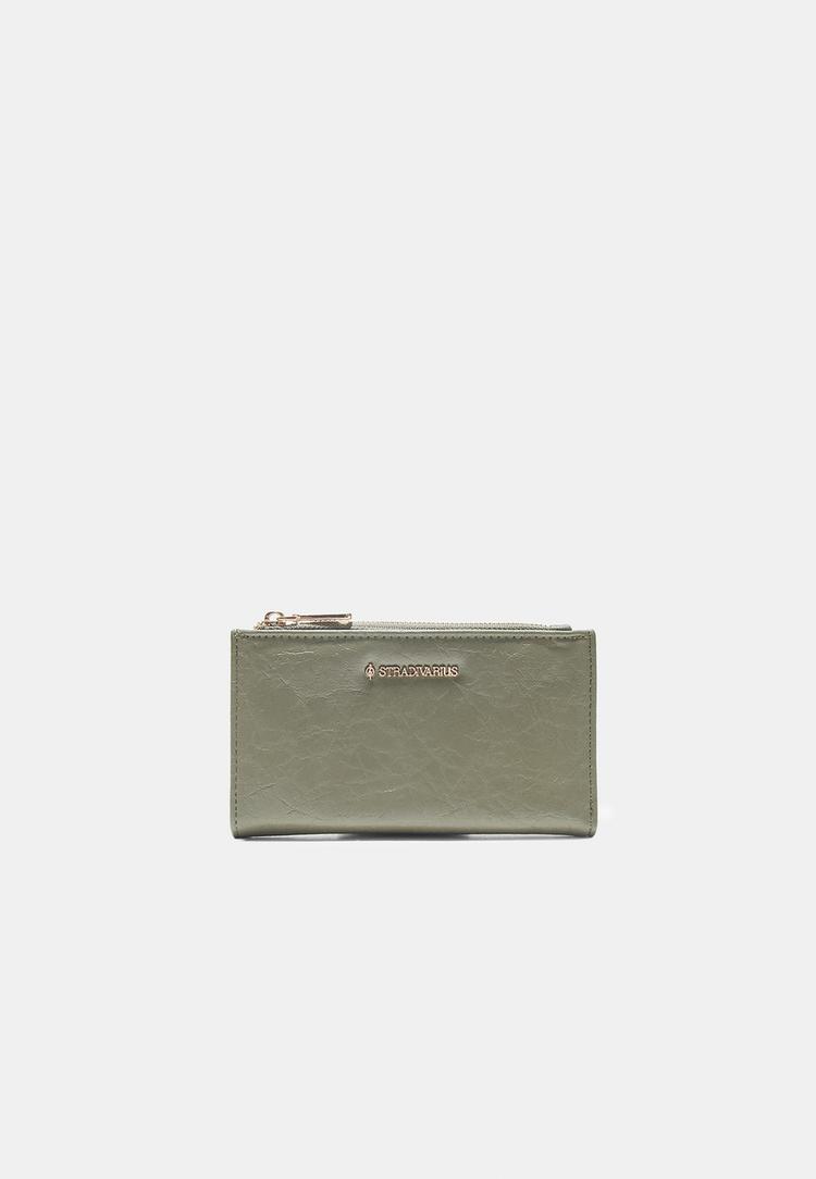 Basic-Geldbörse mit Reißverschluss Khaki OS
