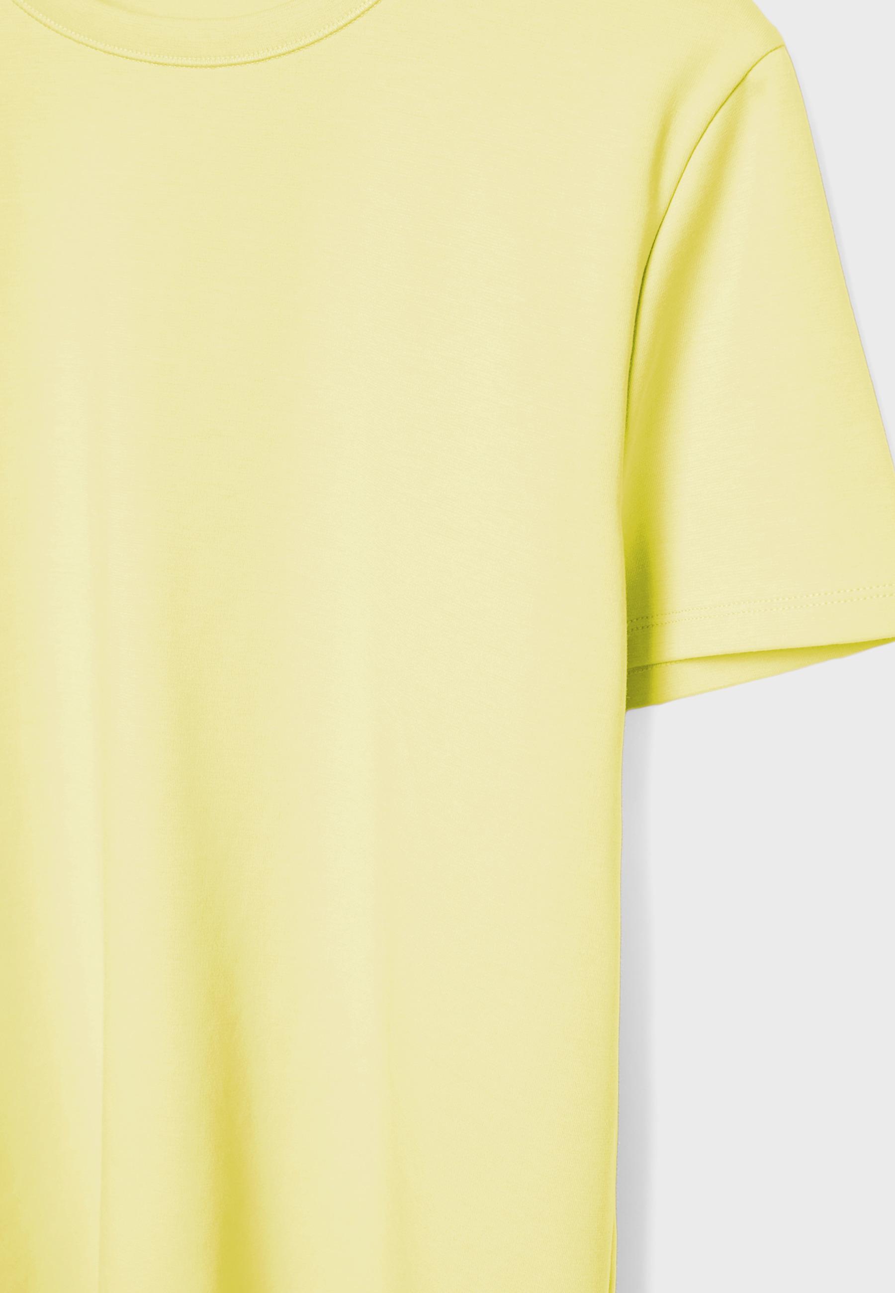 B02 Soft-touch regular basic T-shirt — Pastel yellow