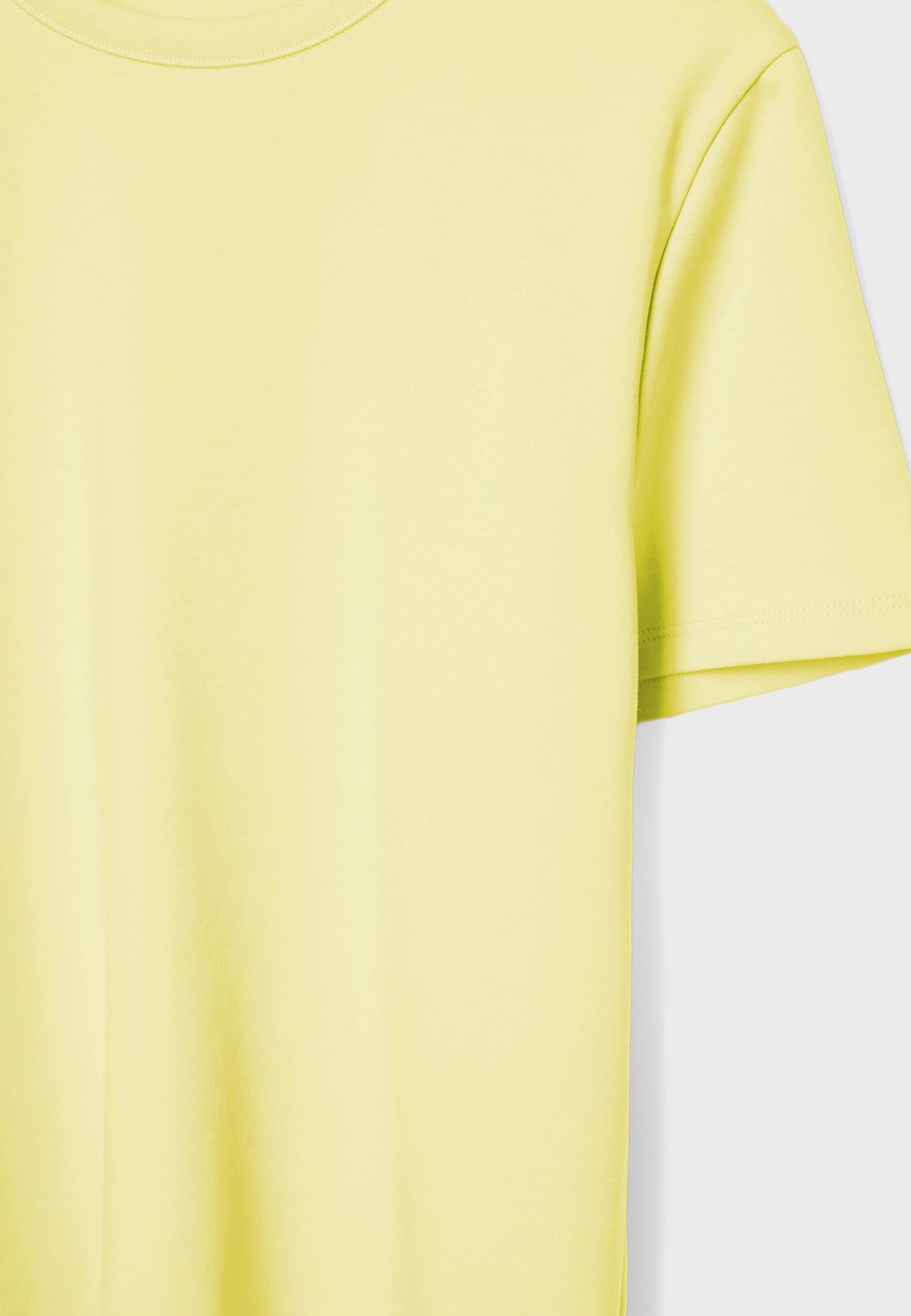 B02 Basic regular fit soft-touch T-shirt — Pastel yellow