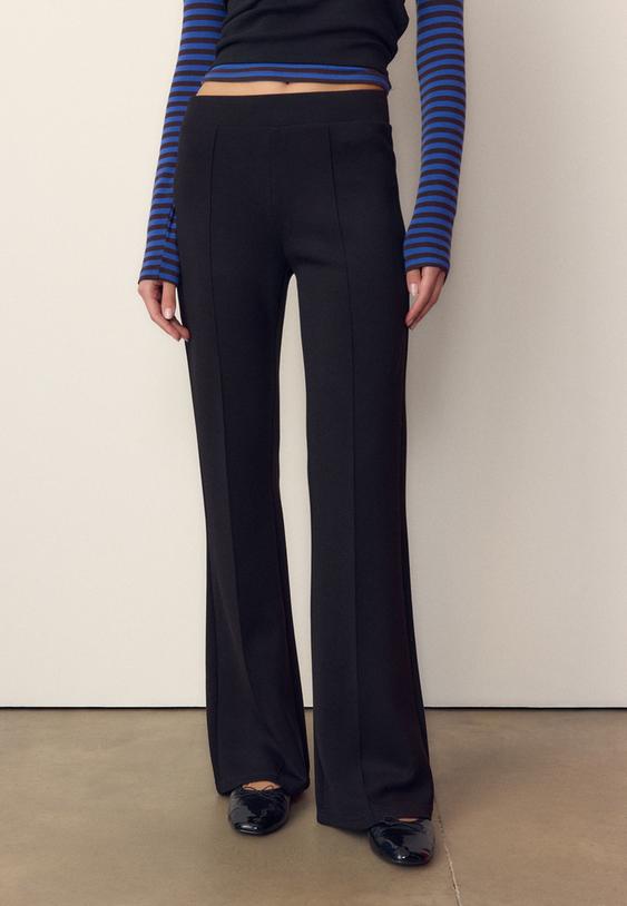 pantalon flare nervio tacto suave