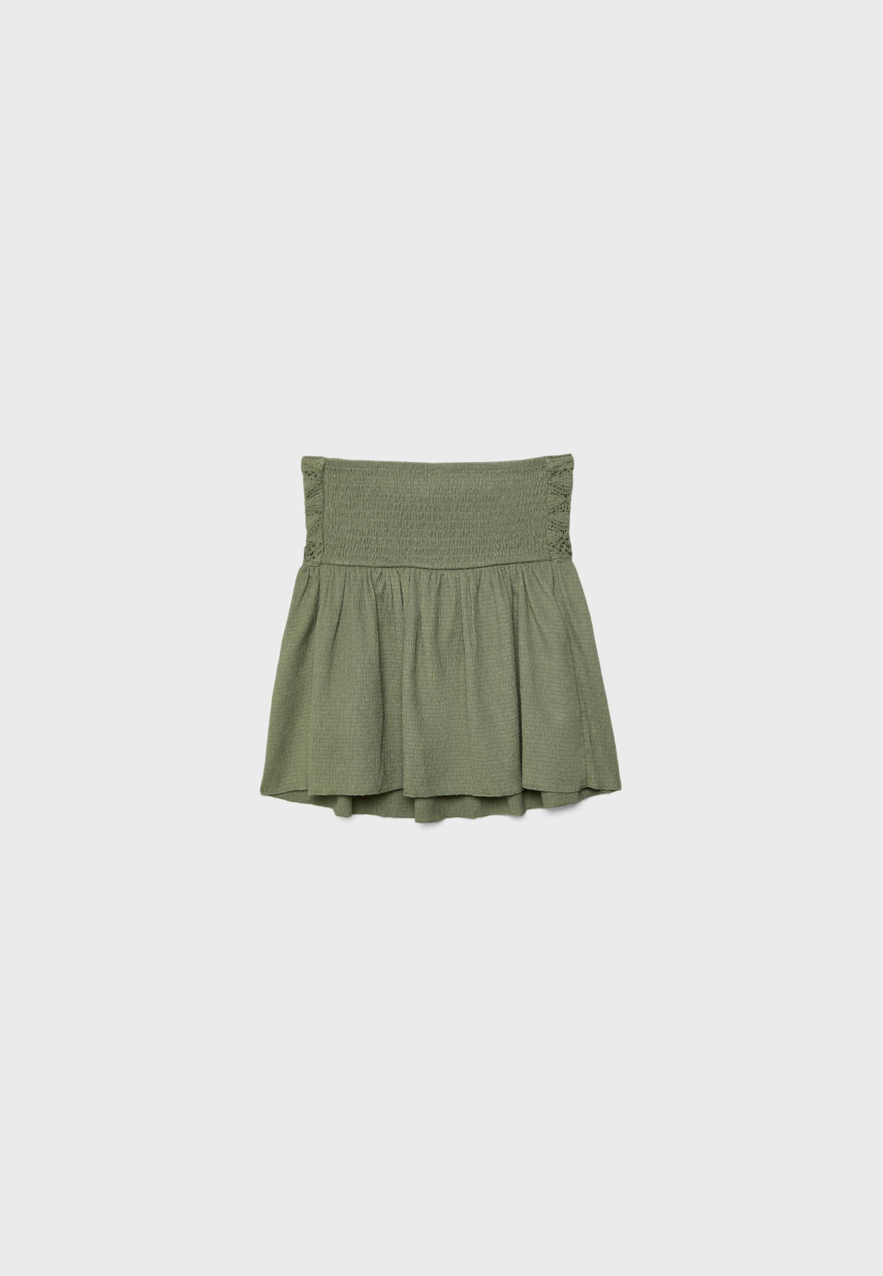 Crochet bandeau top — Olive green