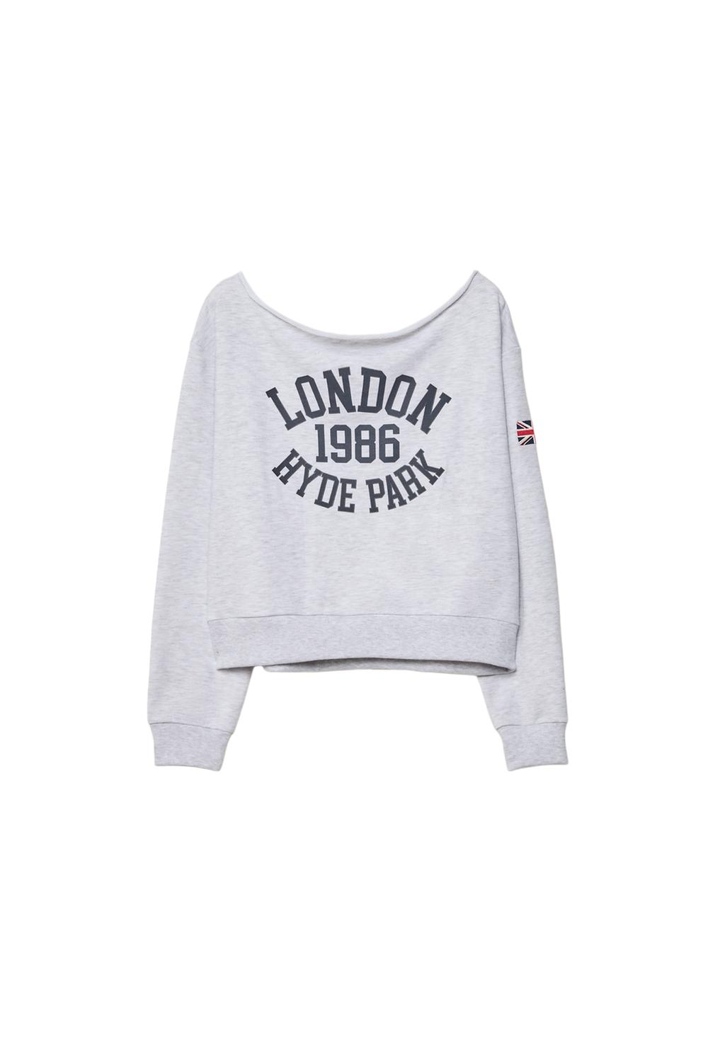 Sweat-shirt graphique épaule découverte