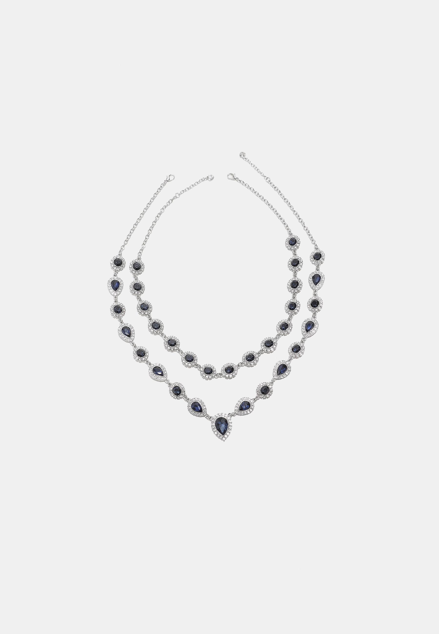 Jewelled necklace — Grey