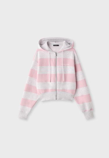 Regular printed sweatshirt — Pastel pink 6