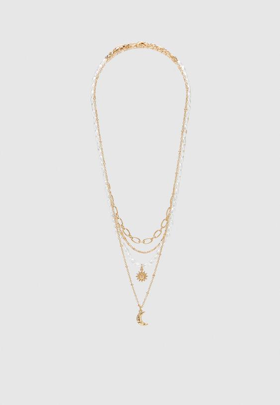 set 4 collares luna y sol