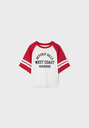 Graphic raglan T-shirt — Red 7