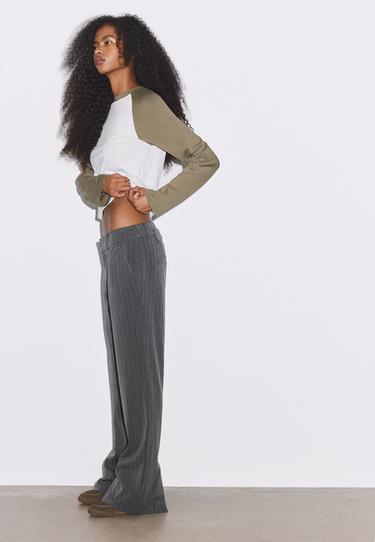 Low-rise smart trousers with back detail — Grey 2