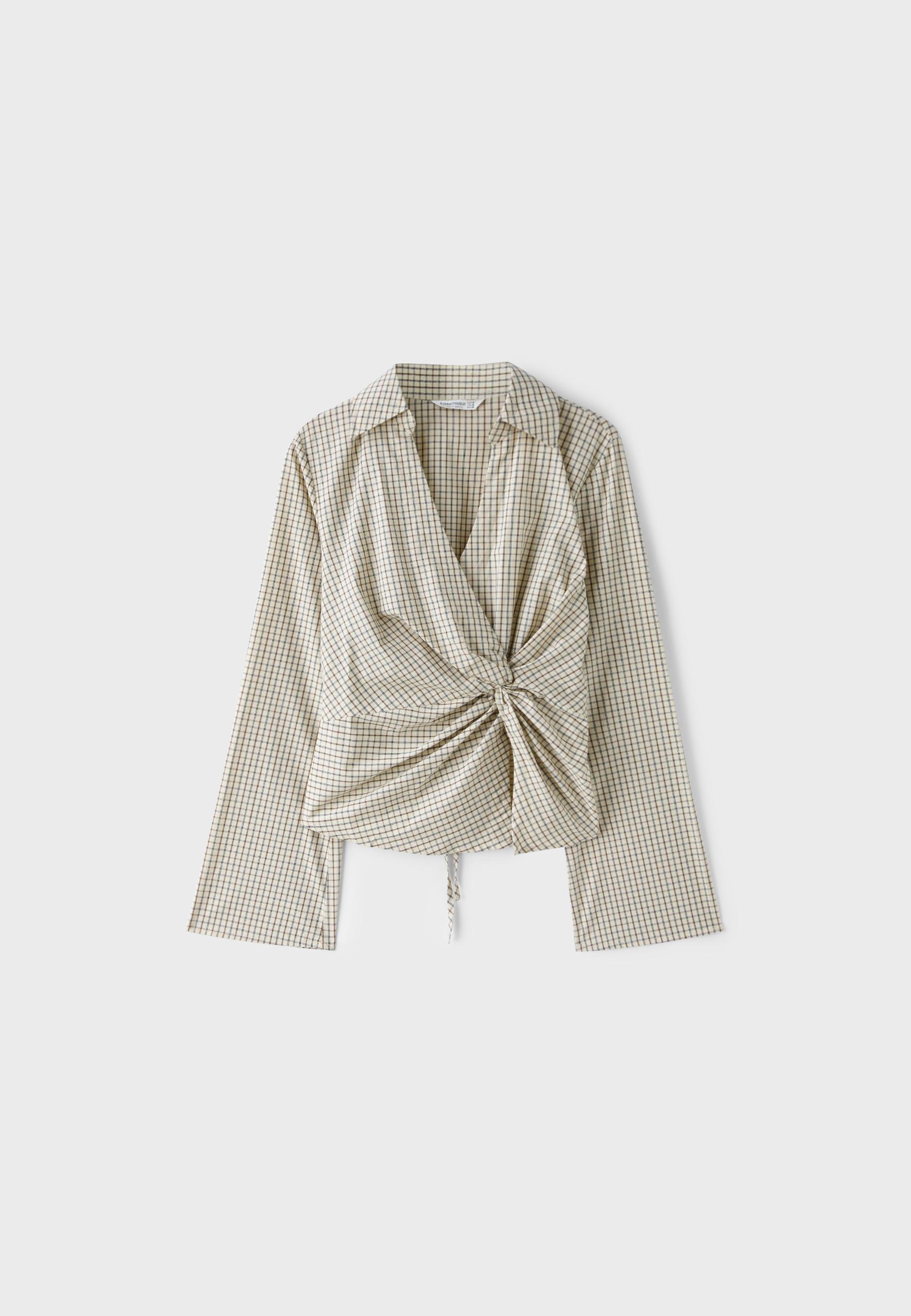 Fitted knot shirt — Vanilla