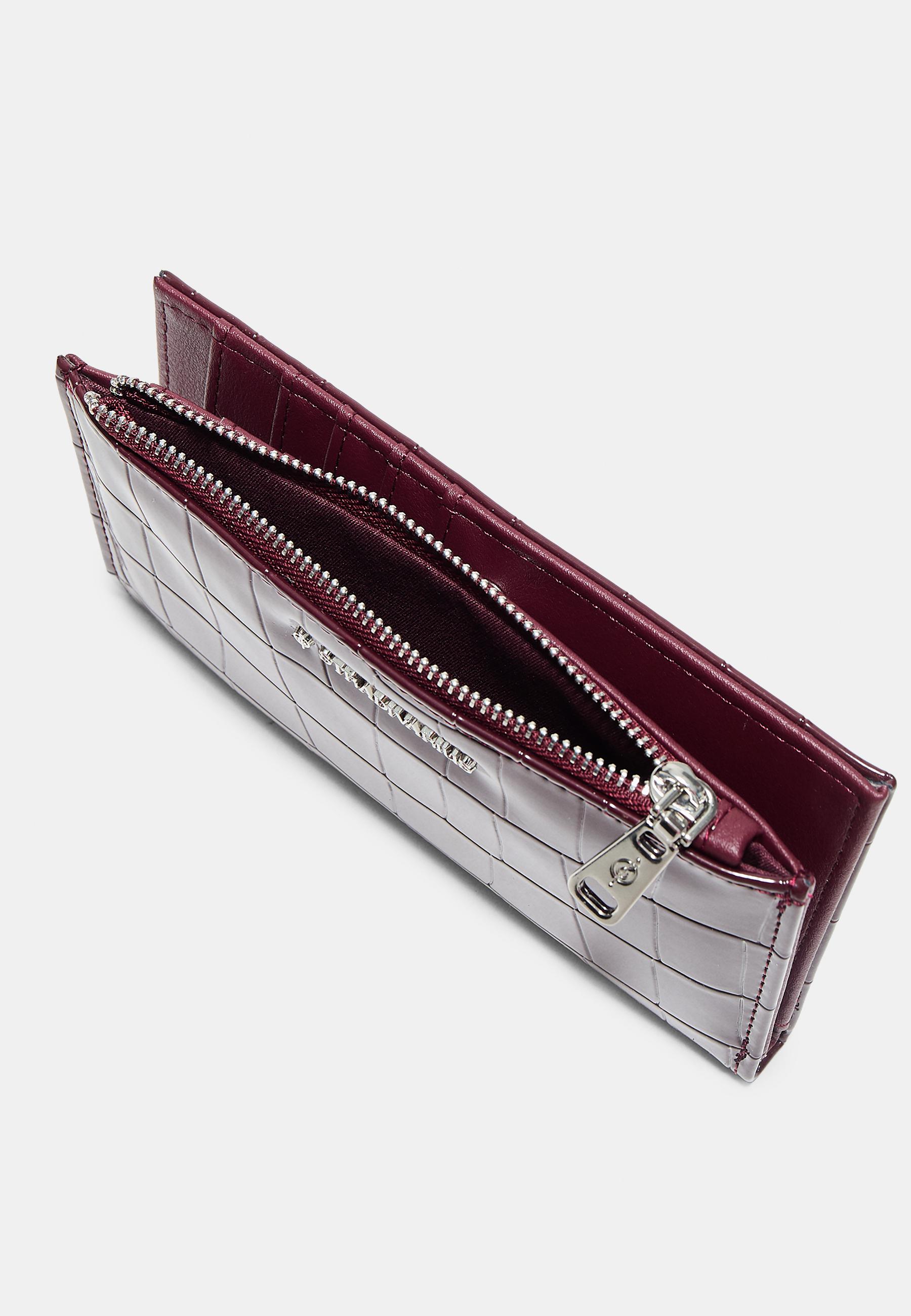 Basic zip-up purse — Burgundy