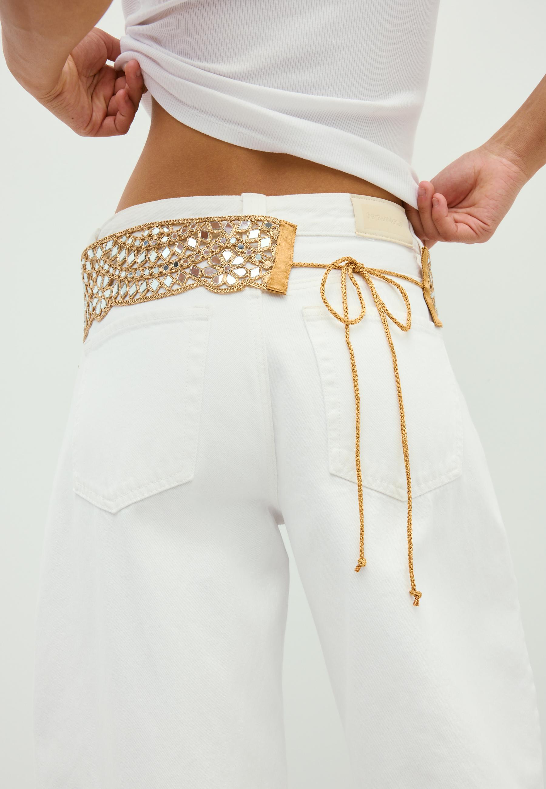 Wavy mirror belt — Gold