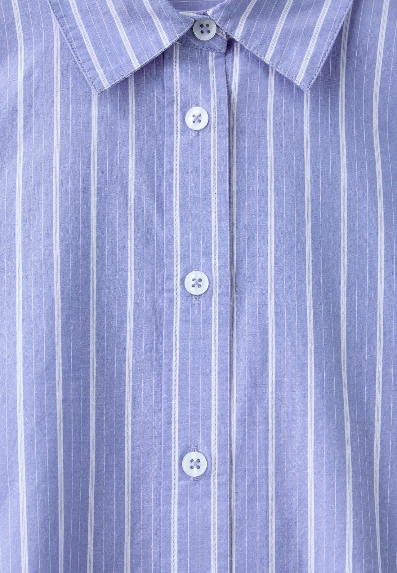 Regular fit adjustable poplin shirt — Sky blue