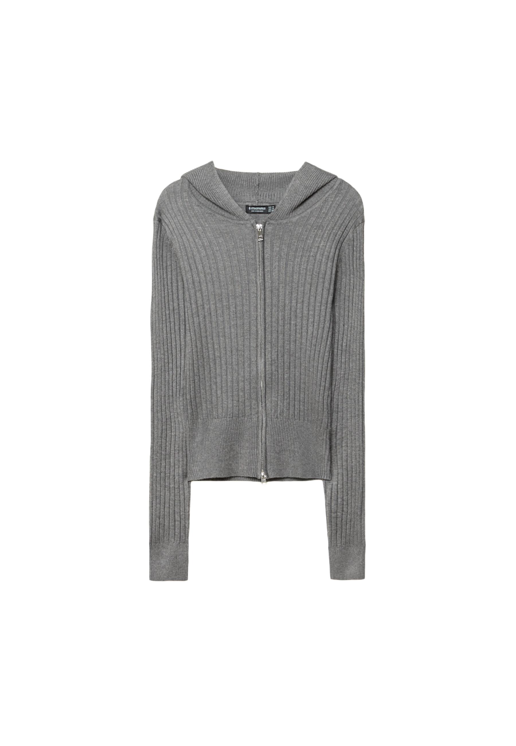 Zip-up knit cardigan - Women's fashion | Stradivarius Macedonia
