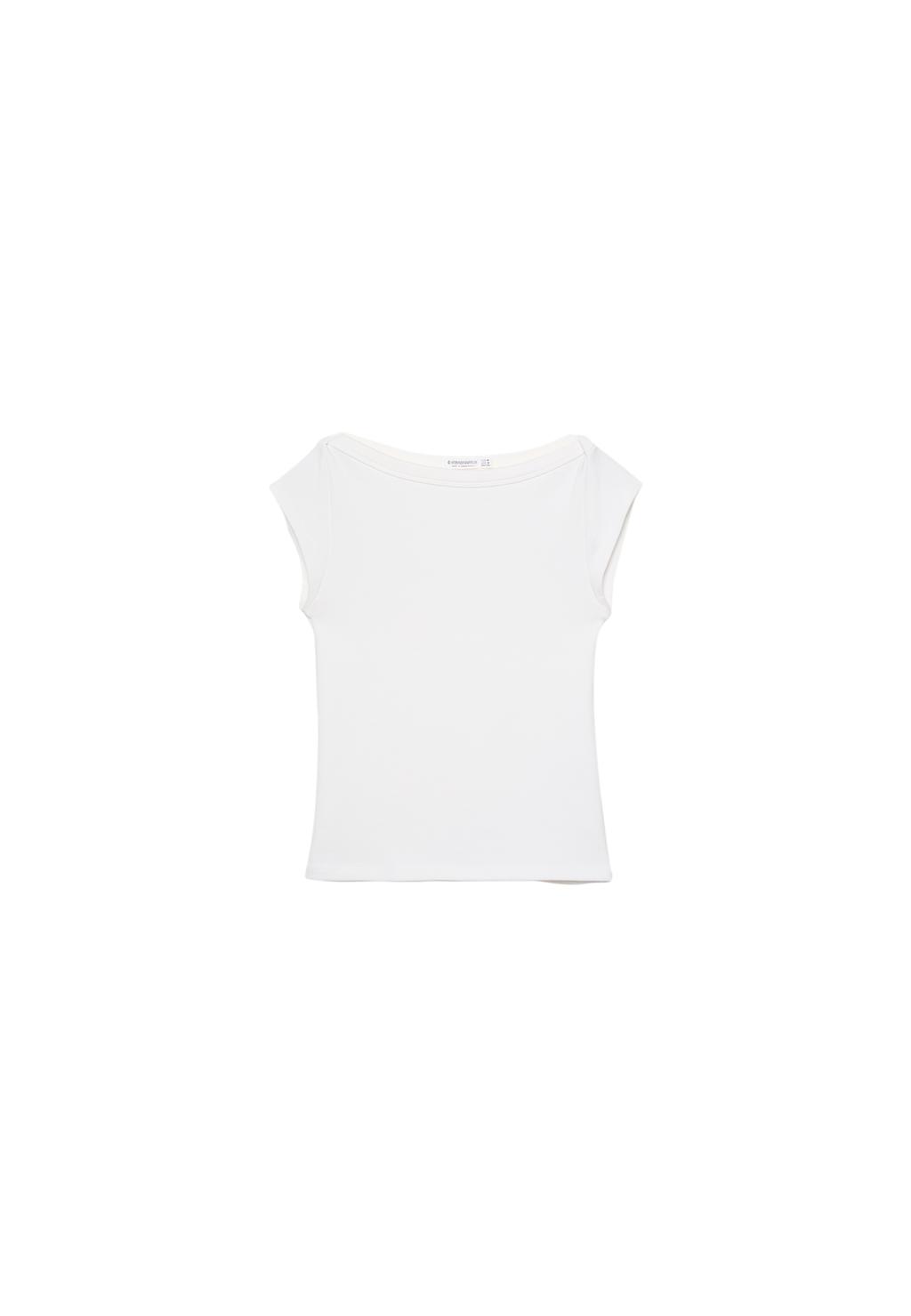 T-shirt basique col bateau