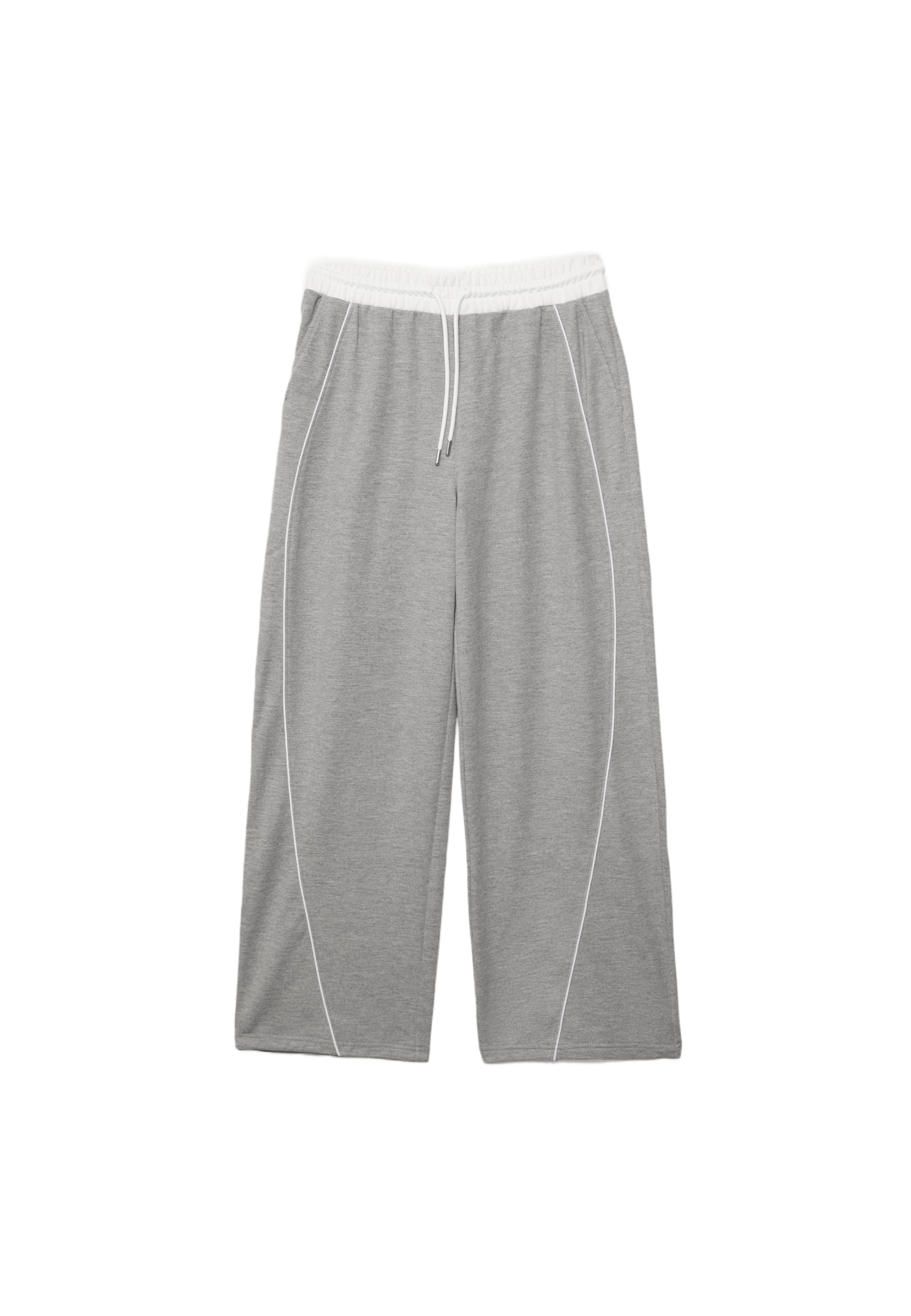 Jogger trousers with stoppers — Grey melange