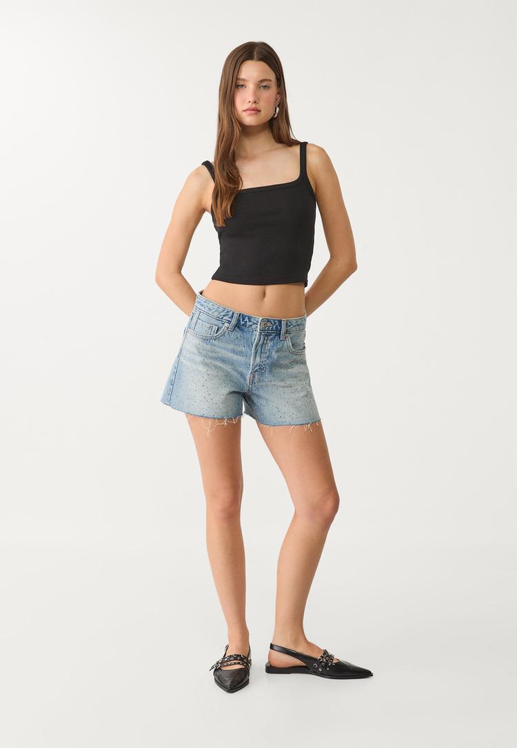 short denim brillo