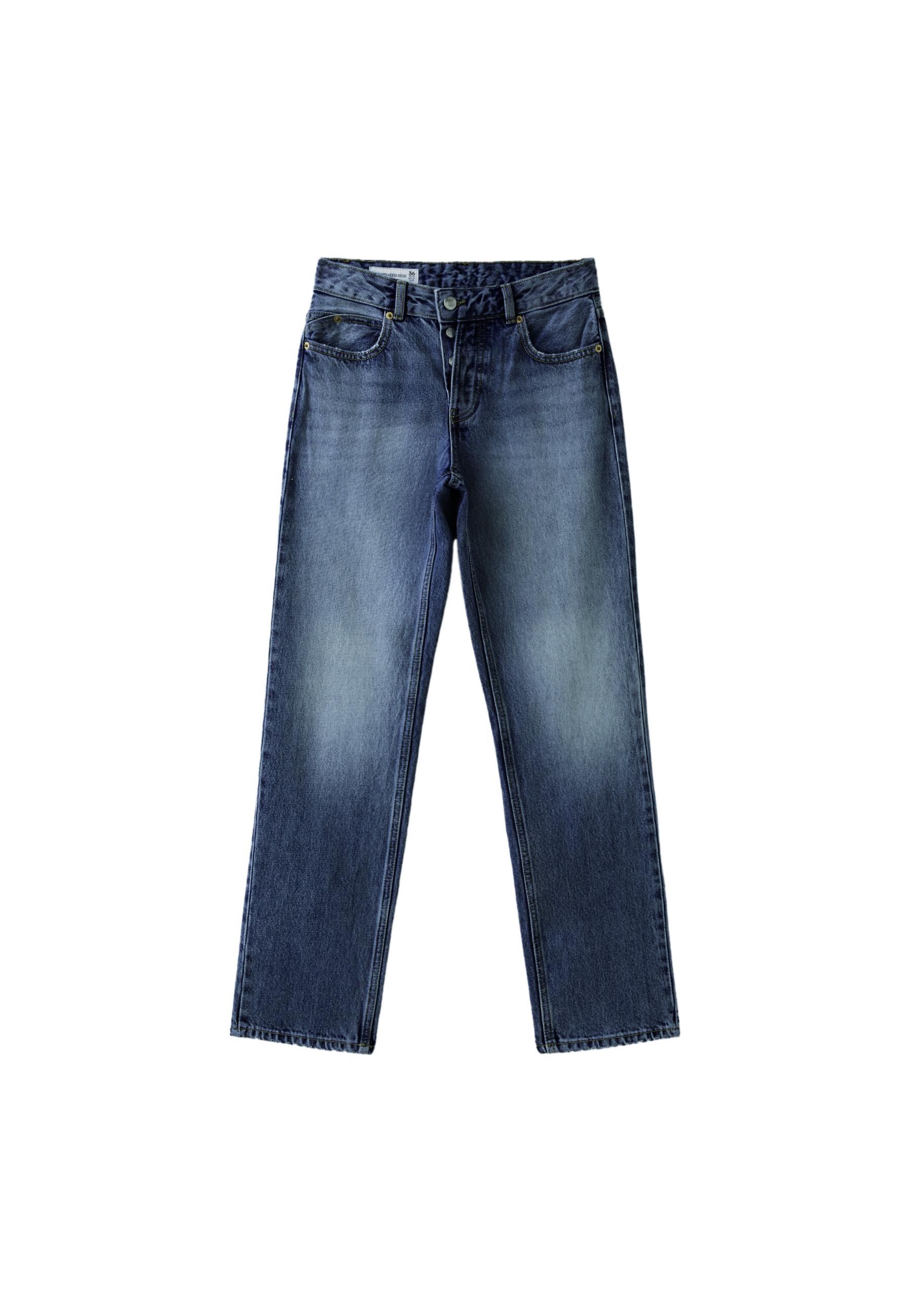 Slim straight fit jeans — MEDIUM DENIM WASH (alternate view)